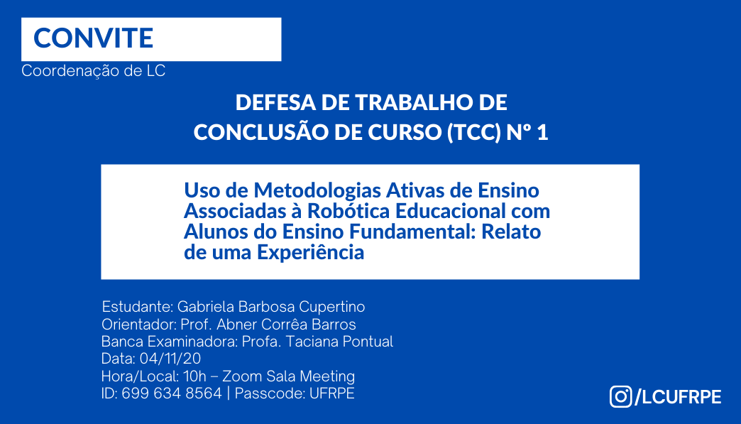 Defesa de Trabalho de Conclusão de Curso Nº 1 Defesa de Trabalho de Conclusão de Curso Nº 1
